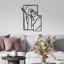 Wallity Woman 2 - M Escultura de Pared de Metal Negra